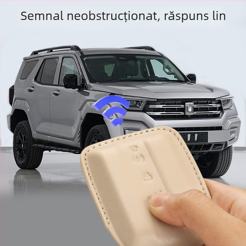 Husă pentru cheie de mașină Tank 300 din piele autentică, cataramă, stil simplu, personalizare disponibilă