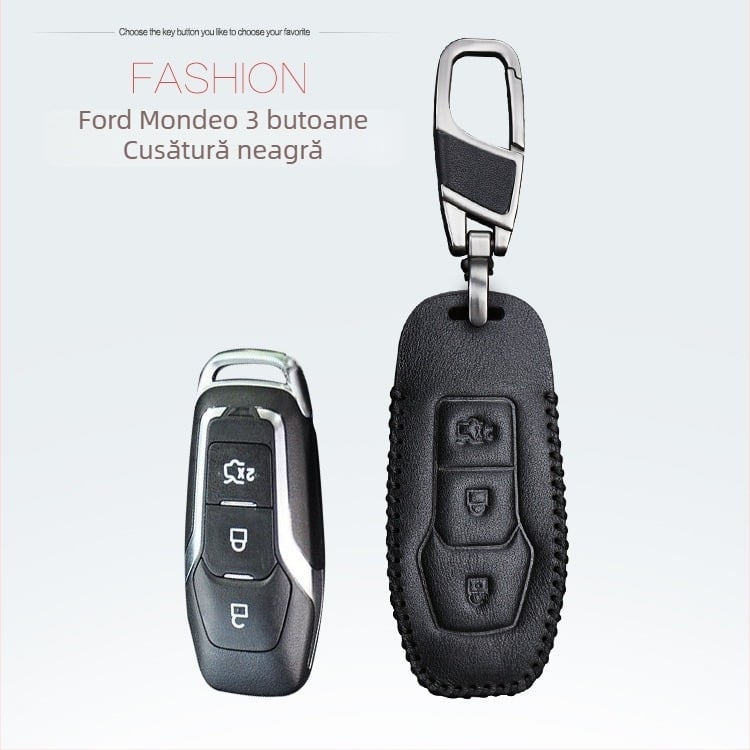 Carcasă din piele pentru cheie Ford Mondeo, Focus, Escape și Edge