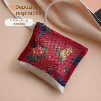 Geantă de machiaj și portofel pentru monede, model floral, poliester ușor, stil tineresc, unisex