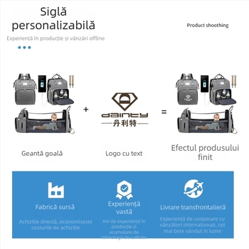 Rucsac matern, capacitate mare 20–35L, material Oxford, deschidere cu fermoar, buzunar interior cu fermoar, bretele duble