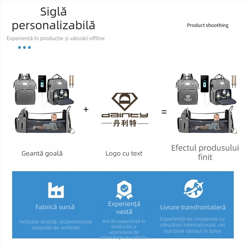 Rucsac matern, capacitate mare 20–35L, material Oxford, deschidere cu fermoar, buzunar interior cu fermoar, bretele duble