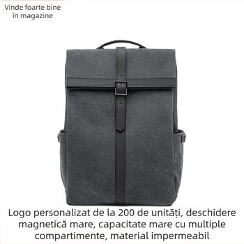Rucsac din pânză Oxford, stil cruce, compatibil cu laptopul, capacitate sub 20 L, curele de umăr curbate, ideal pentru călătoriile de afaceri
