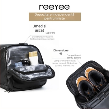 Reeyee rucsac bărbătește portabil, business casual, multifuncțional, 20–35L, impermeabil, material Oxford, compatibil cu laptop de 15 inch, panou dorsal ergonomic