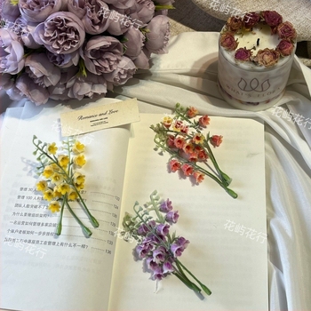 Kit DIY pentru Flori Veșnice – buchet artificial cu flori flokate pentru decorul casei, gata de cadou (Cod: Gf 16107 b; Material: Alte; Varietate: Lily; Ocazii de cadou: Absolvire, Suvenir de călătorie, Întâlnire la petrecere)