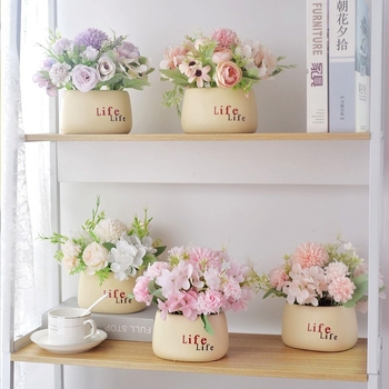 Vază ceramică cu Peony, decor floral pentru masă, utilizare casnică