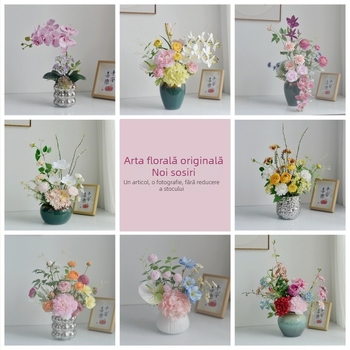 Vază ceramică cu Peony, decor floral pentru masă, utilizare casnică