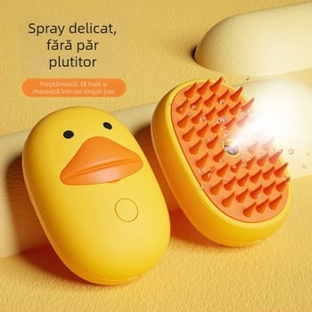 Pieptene cu spray pentru câini – masaj pentru blană (Material: ABS+TPR; Categorie: Pieptene/Perie; Cantitate cutie: 120; Brand privat autorizat: Da; Potrivit pentru: Câini)