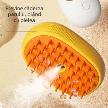 Pieptene cu spray pentru câini – masaj pentru blană (Material: ABS+TPR; Categorie: Pieptene/Perie; Cantitate cutie: 120; Brand privat autorizat: Da; Potrivit pentru: Câini)
