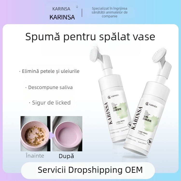 Spumă de vase pentru animale de companie – boluri pentru câini și pisici