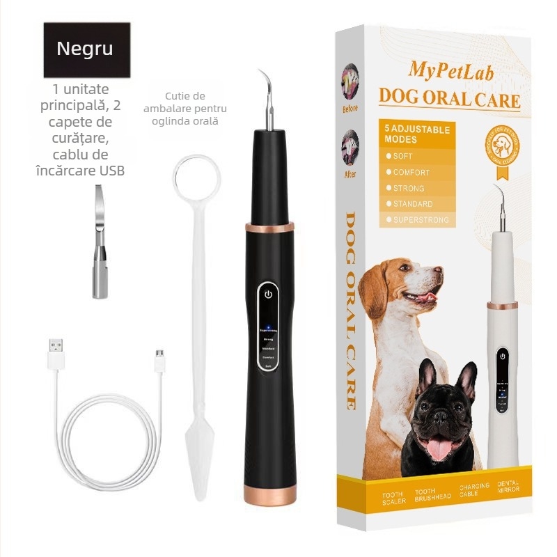 Curățător ultrasonic pentru dinți de câine – îndepărtare calcul dentar / tartru, instrument igienă orală, plastic, cutie cu 100 bucăți