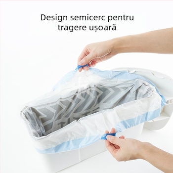 Saci biodegradabili HDPE pentru gunoiul pisicii, rolă cu 20 de bucăți – saci ecologici pentru toaleta pisicii Small PetKit