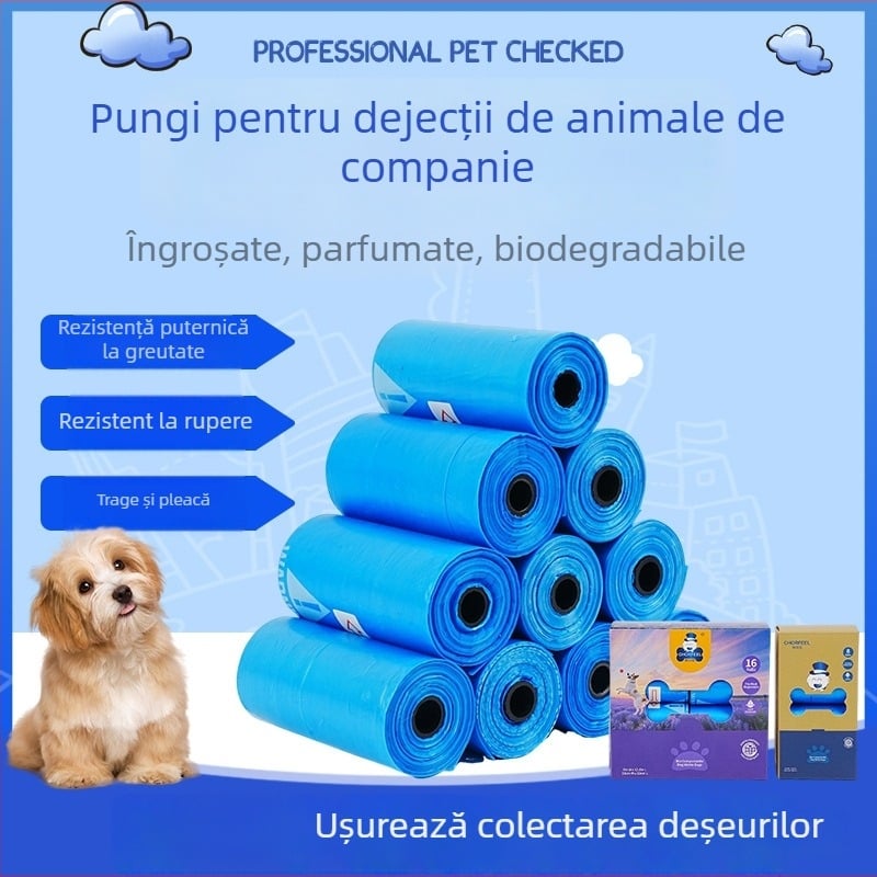 Pungi pentru deșeuri ale animalelor de companie, pungi pentru fecalele câinilor și pisicilor, de unică folosință pentru curățare