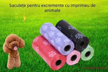 Reîncărcări pentru dozator de pungi pentru deșeuri ale animalelor de companie (pisici și câini), pungi de plastic pentru gunoi, mini pungi de curățare