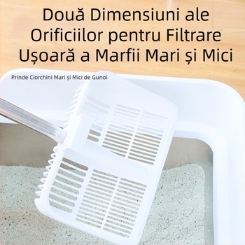 Lopată pentru nisip de pisici cu mâner lung din oțel inoxidabil — metal, Brand Little Nian, pentru animale de companie