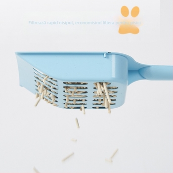 Lopată pentru nisip de pisică din plastic PP, cu găuri fine, pentru pisici și cățeluși – Vestgood
