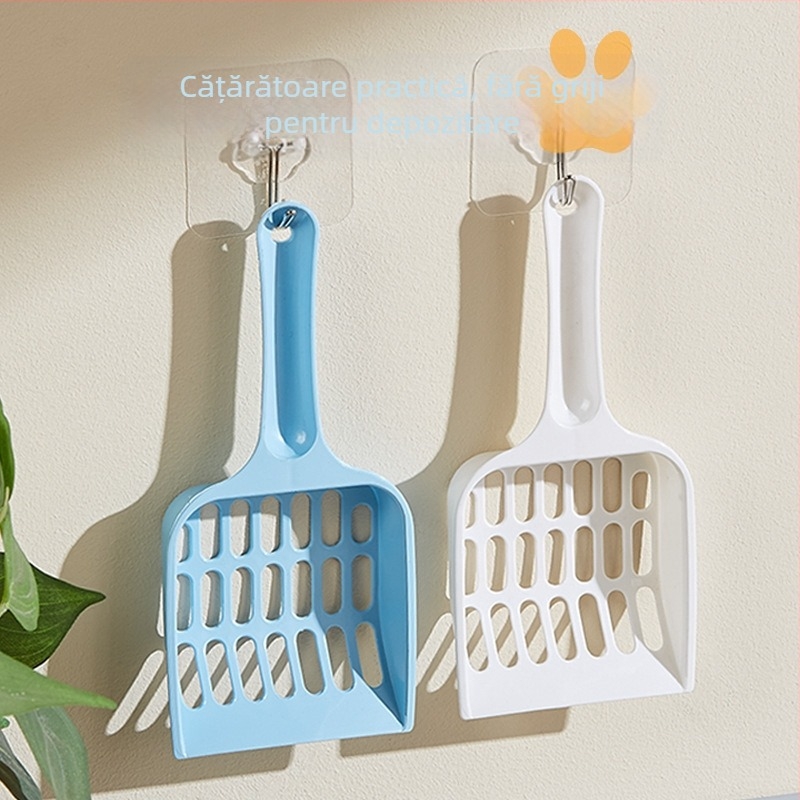 Lopată pentru nisip de pisică din plastic PP, cu găuri fine, pentru pisici și cățeluși – Vestgood