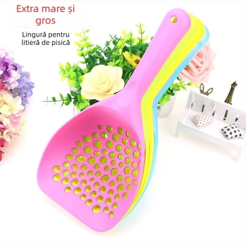 Lopată pentru nisipul pisicii, din plastic, deschidere rotundă, ambalaj 144, Pet Tsai