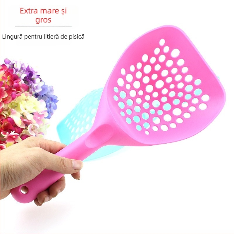 Lopată pentru nisipul pisicii, din plastic, deschidere rotundă, ambalaj 144, Pet Tsai