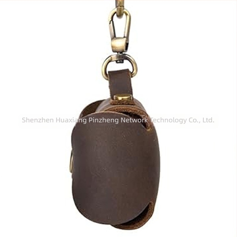 Dispenser de saci pentru fecalele câinelui din piele naturală – portabil, piele de vită, cod produs Hxpz2025080202