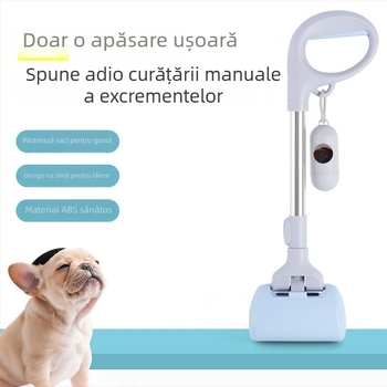 Colector retractabil de deșeuri pentru animale de companie – din plastic, portabil, instrument de curățare