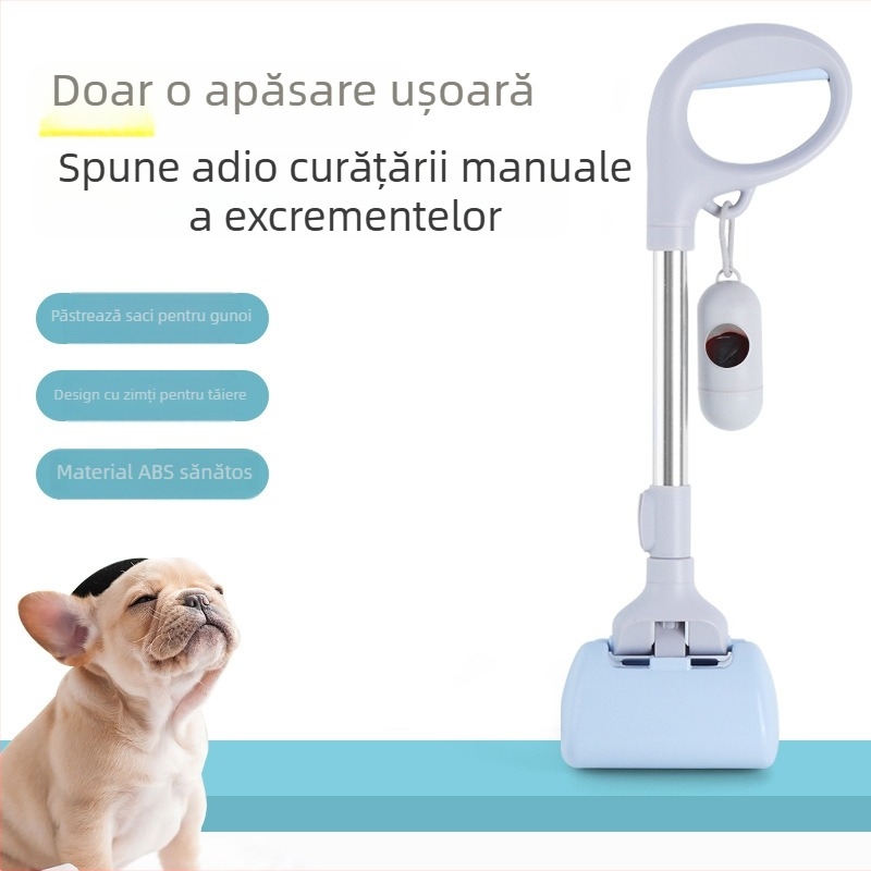 Colector retractabil de deșeuri pentru animale de companie – din plastic, portabil, instrument de curățare