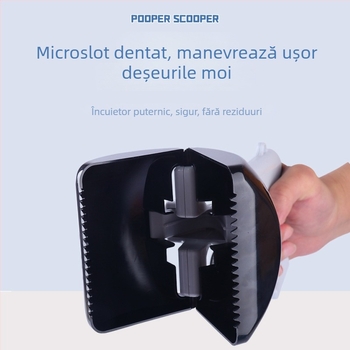 Colector portabil din plastic pentru fecalele animalelor de companie, cu saci – Pet Baihui, 48 buc. într-un pachet
