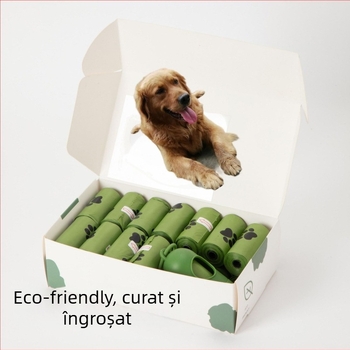 Sacose biodegradabile pentru deșeuri de animale de companie cu amprente desenate, pentru câini și pisici, de unică folosință, cu rol continuu, material bioplastic, marcă Senya, origine Zhejiang/Jinhua, ambalaj cadou