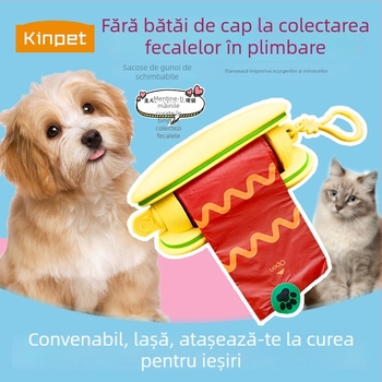 Golden Pet Pungi groase, degradabile pentru fecale de câine, cu dozator, material PE, pachet 100 buc.