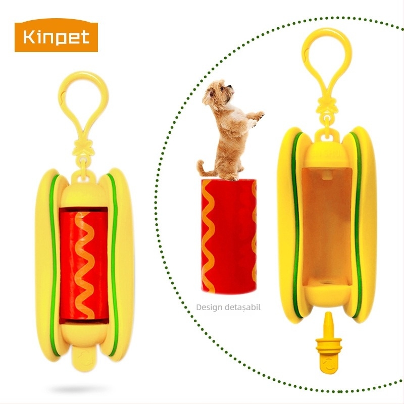 Golden Pet Pungi groase, degradabile pentru fecale de câine, cu dozator, material PE, pachet 100 buc.