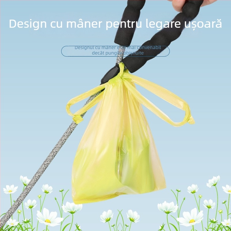Pungi biodegradabile pentru gunoiul pisicii, sacoșe cu mâner tip vestă, pungi pentru fecalele câinilor, pungi de unică folosință pentru deșeuri, pungi pentru deșeuri din hârtie cu dublu strat
