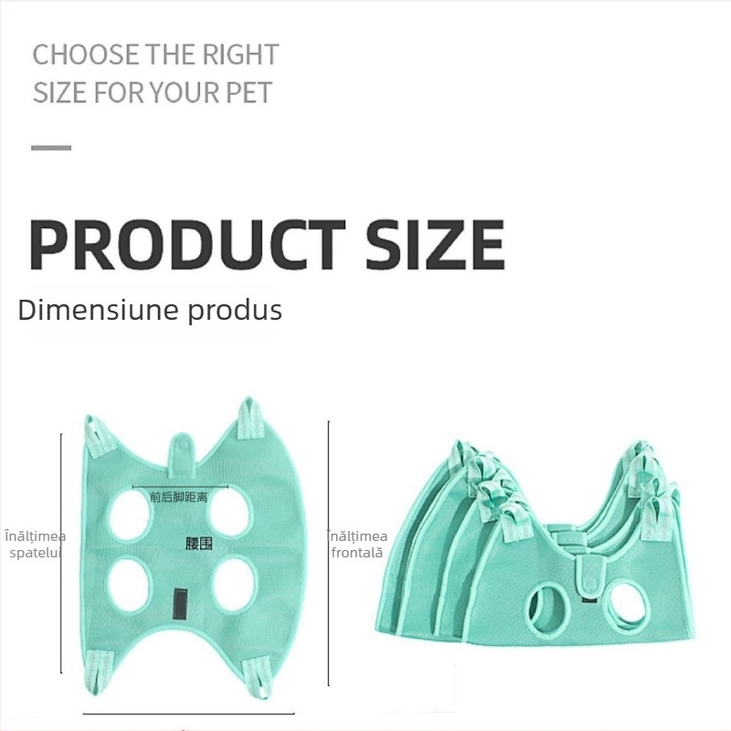 Hamac pentru îngrijire a animalelor de companie, pentru tăierea ghearelor, îngrijire urechi și baie — Zhen duo, țesătură nețesută