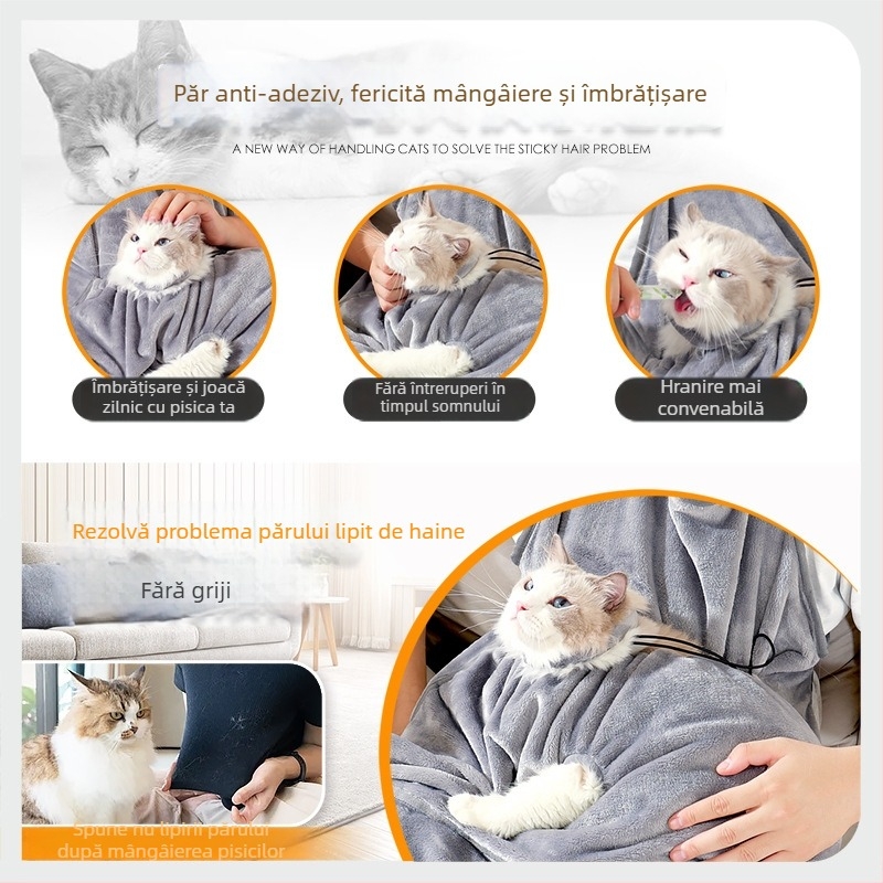 Șorț de pisică pentru prevenirea lipirii părului pe haine, cu material absorbant gros, pentru utilizare în exterior