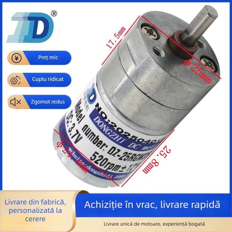 DZ-25RGM350 motor DC cu peri cu reductor pentru scule electrice și electrocasnice