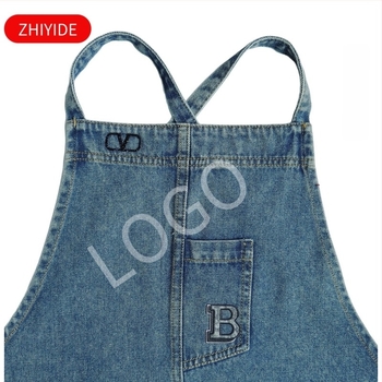 Șorț din denim, în stil japonez, pentru manichiură, baristă și brutărie — utilizare multiplă, logo personalizat