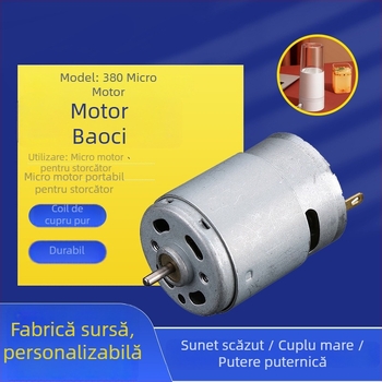 Motor DC cu peri, micro, pentru jucării și electrocasnice mici, tensiune sub 36V, eficiență 65,3%