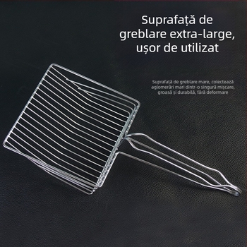 Lopată mare pentru nisip de pisică — filtrare și curățare ușoară, potrivită pentru diferite tipuri de nisip pentru pisici
