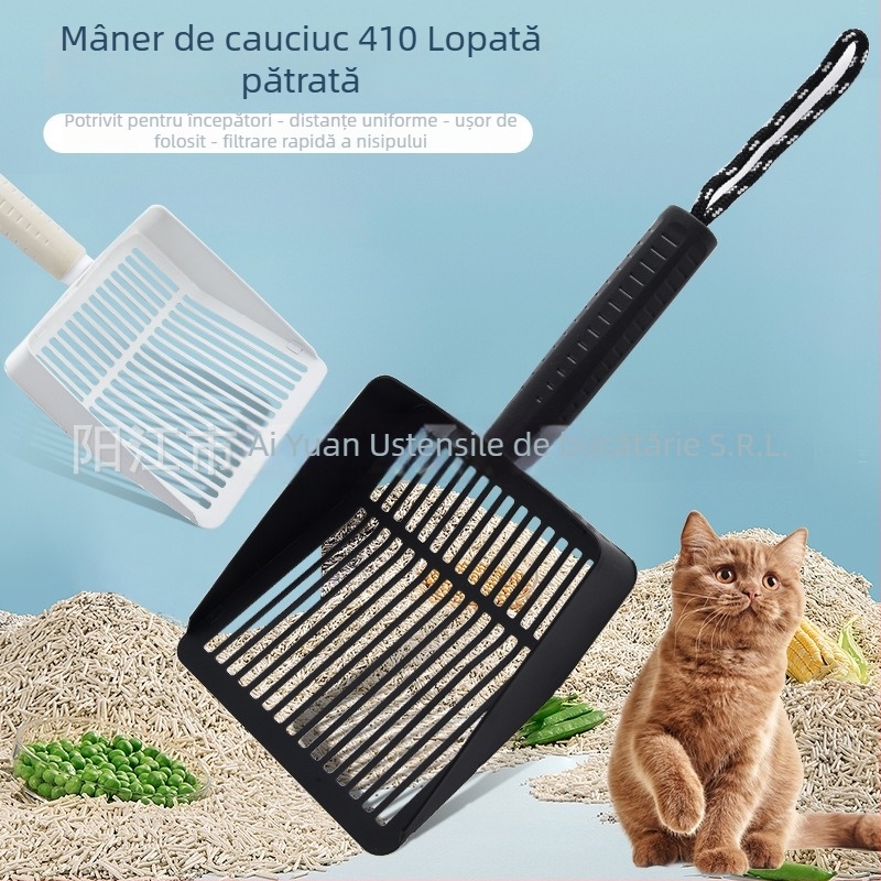 Lopată pentru nisip de pisică, oțel inoxidabil 410, finisaj cu spray, ambalaj neutru