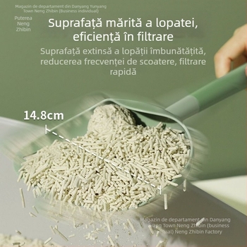 Lingură pentru nisip de pisică cu mâner lung — plastic, etichetă privată
