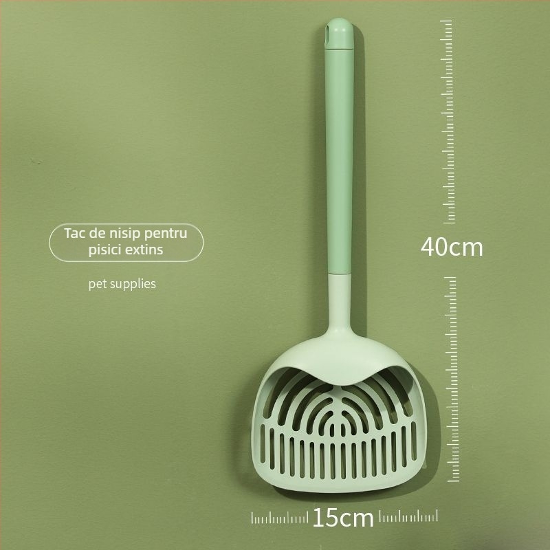 Lingură pentru nisip de pisică cu mâner lung — plastic, etichetă privată