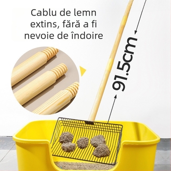 Lopată pentru nisip de pisică cu mâner lung și găuri mici, fine — ABS plastic, cod 640036797964, marcă: Altă