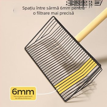 Lopată pentru nisip de pisică cu mâner lung și găuri mici, fine — ABS plastic, cod 640036797964, marcă: Altă