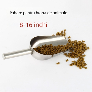 Lingură de hrană pentru animale din oțel inoxidabil, pentru pisici și câini, durabilă