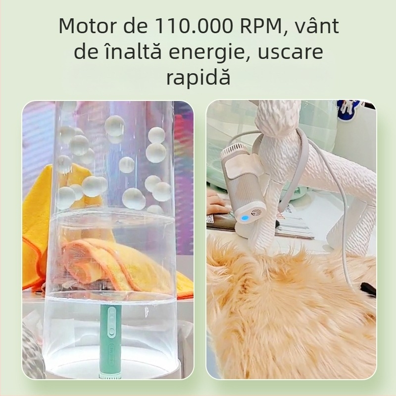 Uscător inteligent pentru animale de companie, cu design de purtare la nivelul gâtului – Multifuncțional pentru câini