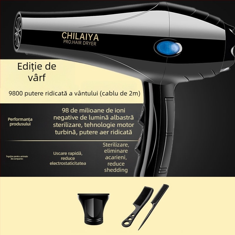Uscător de păr pentru câini și pisici, putere mare, silențios, 2000W sau mai mult, ≤36V, Modelul 1, Tip Boom