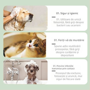 Prosop absorbent pentru animale de companie pentru câini — marcă Grace, material: fibre, ambalaj 100 bucăți, potrivit pentru câini