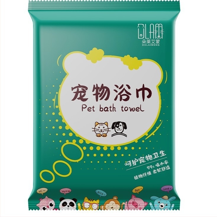 Prosop absorbent pentru animale de companie pentru câini — marcă Grace, material: fibre, ambalaj 100 bucăți, potrivit pentru câini