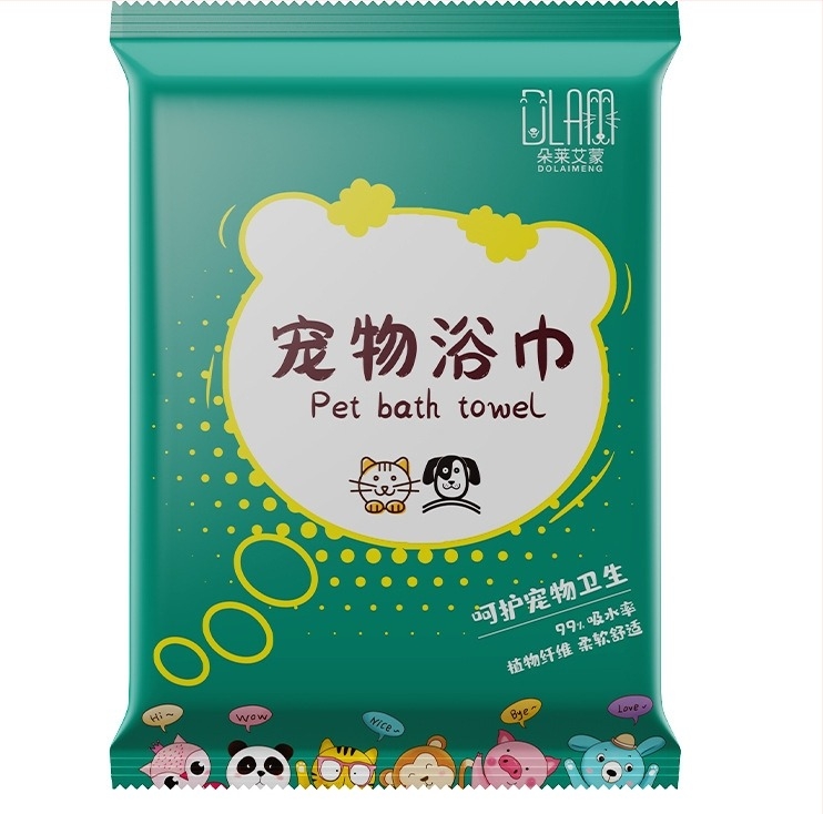 Prosop absorbent pentru animale de companie pentru câini — marcă Grace, material: fibre, ambalaj 100 bucăți, potrivit pentru câini