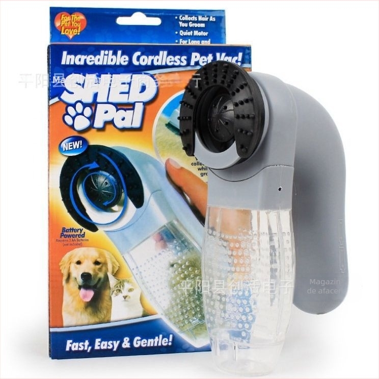 Îndepărtător electric de păr pentru animale de companie — aspirator portabil cu perie pentru câini, corp din plastic, pachet de 50 de bucăți