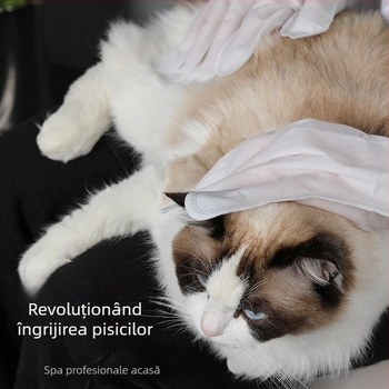 Mănuși de curățare pentru animale, de unică folosință, parfumate pentru spălarea câinilor, cu polifenoli din ceai și aminoacizi din soia; cutie cu 40 de bucăți.