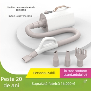 Uscător pentru animale de companie — design fără braț suspendat, putere mare, zgomot redus, model GDF01B, 1600W, motor AC, 110V, element de încălzire în spirală